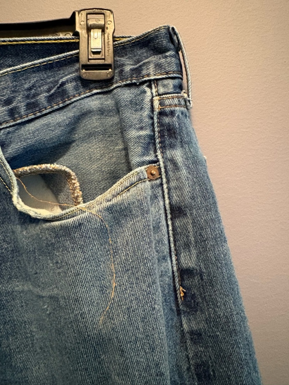 Levi's Light Blue Straight Jeans - Picture 8 of 12